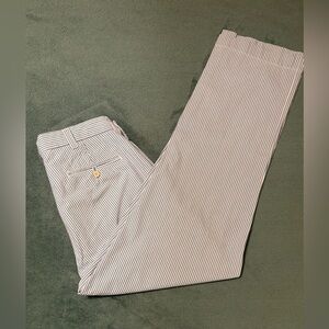 VTG Ralph Lauren Polo Blue Hickory Seersucker Pants, Size: 34”W x 30”L. (6002)